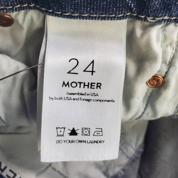 MOTHER The Looker Crop Gypsy Skinny Jeans Distressed - Picture 9 of 9